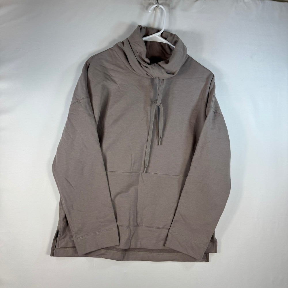MM LaFleur Para Sweatshirt Funnel Neck Japanese Cotton Taupe Mauve Womens S